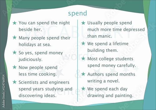 learning english - spend