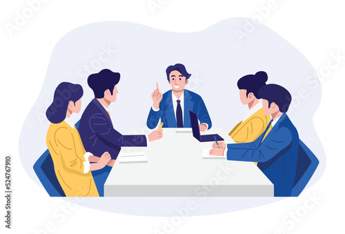 Business people having a meeting and sharing idea