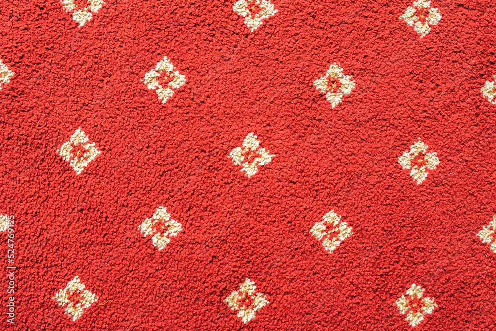 Abstract image background of red and white floor carpet. Abstract image background of red and white floor carpet.
