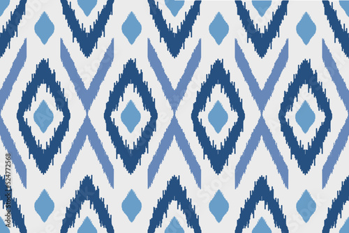 Ikat geometric folklore ornament with tribal ethnic seamless striped pattern Aztec style. oriental pattern traditional Design for background, clothing, wrapping, Batik, fabric, vector, illustration, e