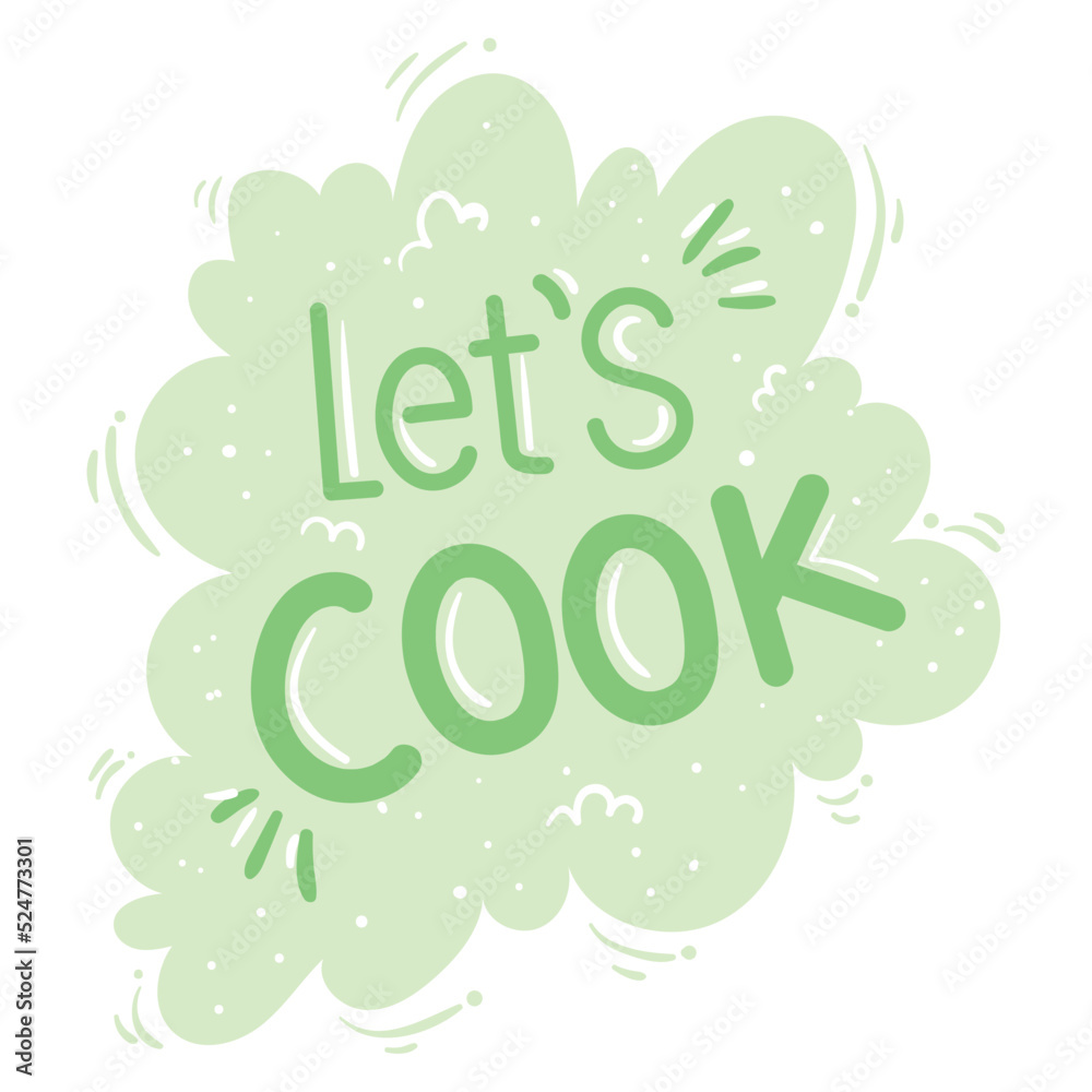lets cook lettering lets cook lettering