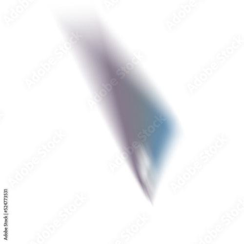Isolated transparent abstract motion blur color streak.