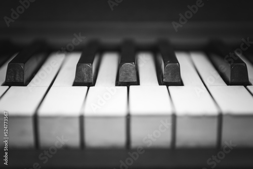 Black and white piano keys