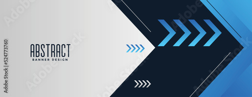 business style modern arrow presentation wide banner design