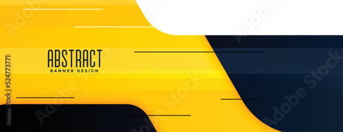 abstract yellow banner for sports presentation style