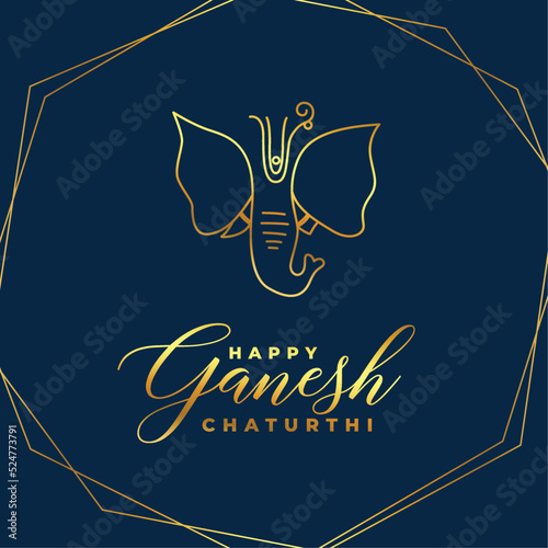 golden lord ganesha design for hindu festival ganesh chaturthi