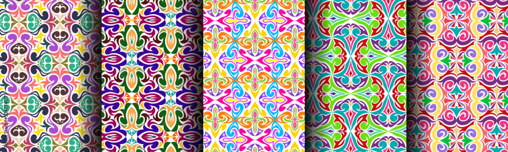 modern ethnic abstract background pattern bundle
