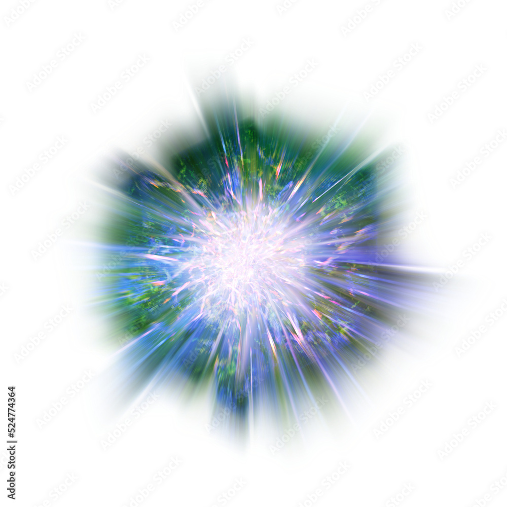 Fototapeta premium Isolated transparent abstract motion blur burst.