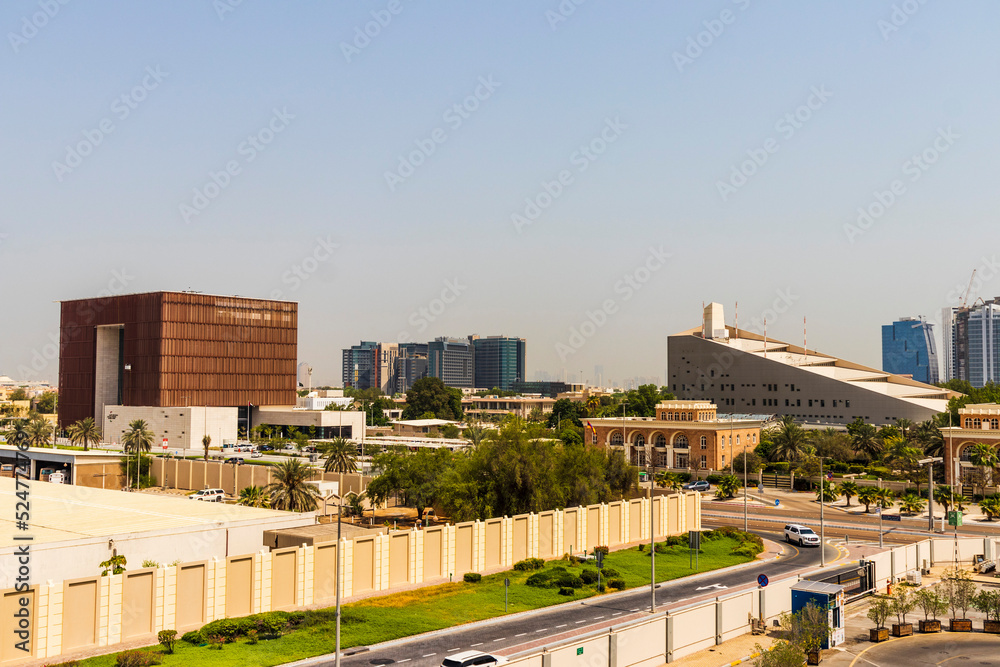 Abu Dhabi, UAE - 05.06.2022 - View of the towers of the city. Urban