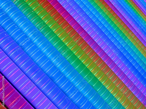 disco rainbow tube heap, holiday led lamp illumination, electrical technology diversity