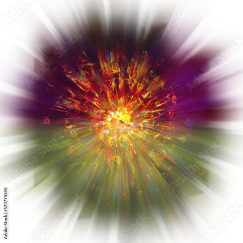 Isolated transparent abstract motion blur burst.