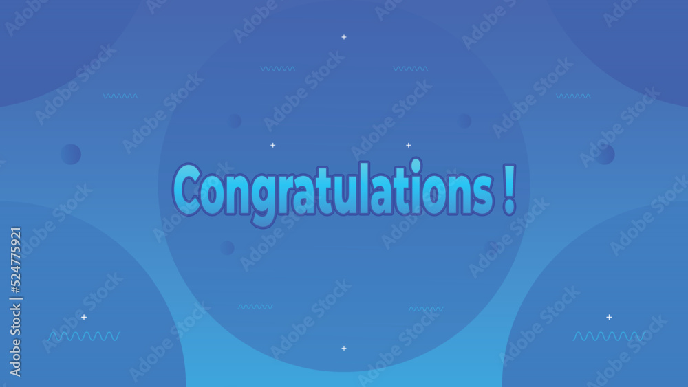 Congratulations banner and sign with colorful background design