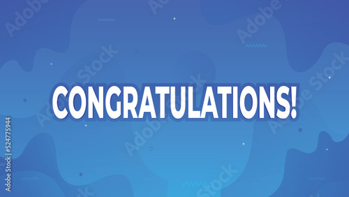 Congratulations banner and sign with colorful background design