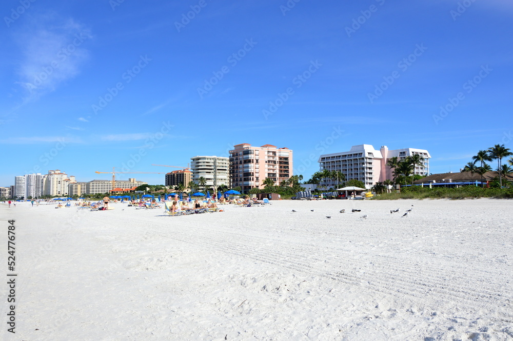 Beach at the Gulf of Mexico on Marco Island, Florida
