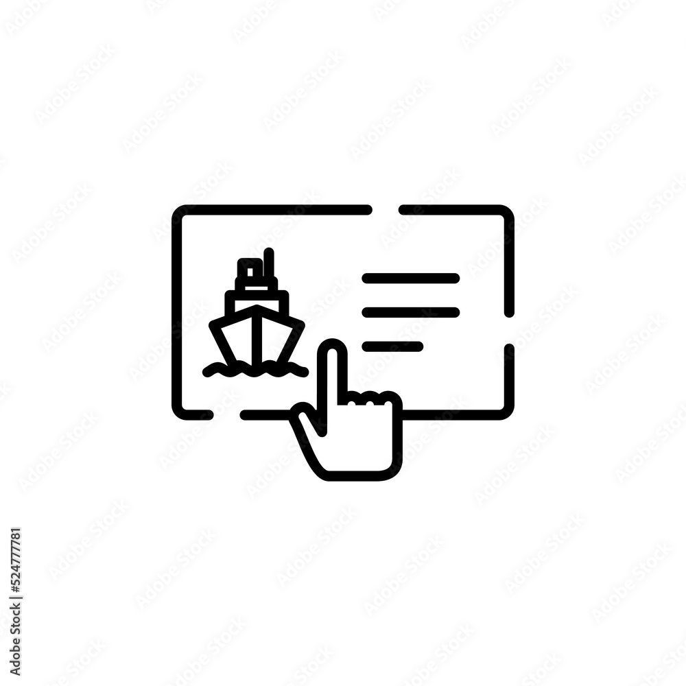Booking, Ticket, Order Dotted Line Icon Vector Illustration Logo Template. Suitable For Many Purposes.