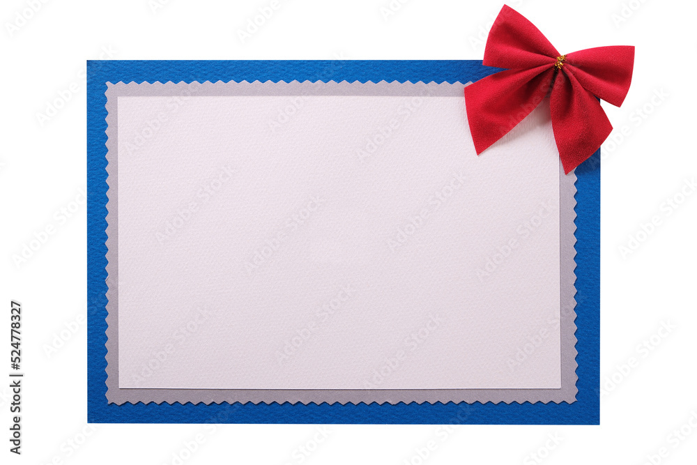 Christmas gift card or invitation isolated flat transparent background photo PNG file