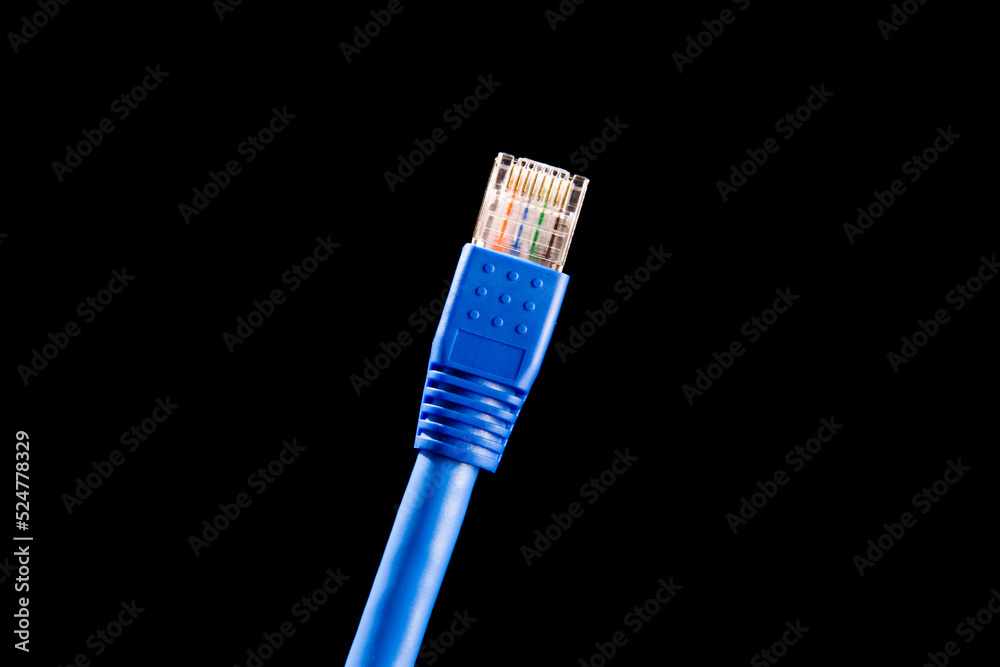 blue network internet cable isolated on white background blue network internet cable isolated on white background
