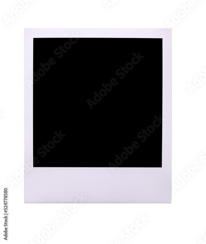 Polaroid style photo print isolated one single transparent background PNG file