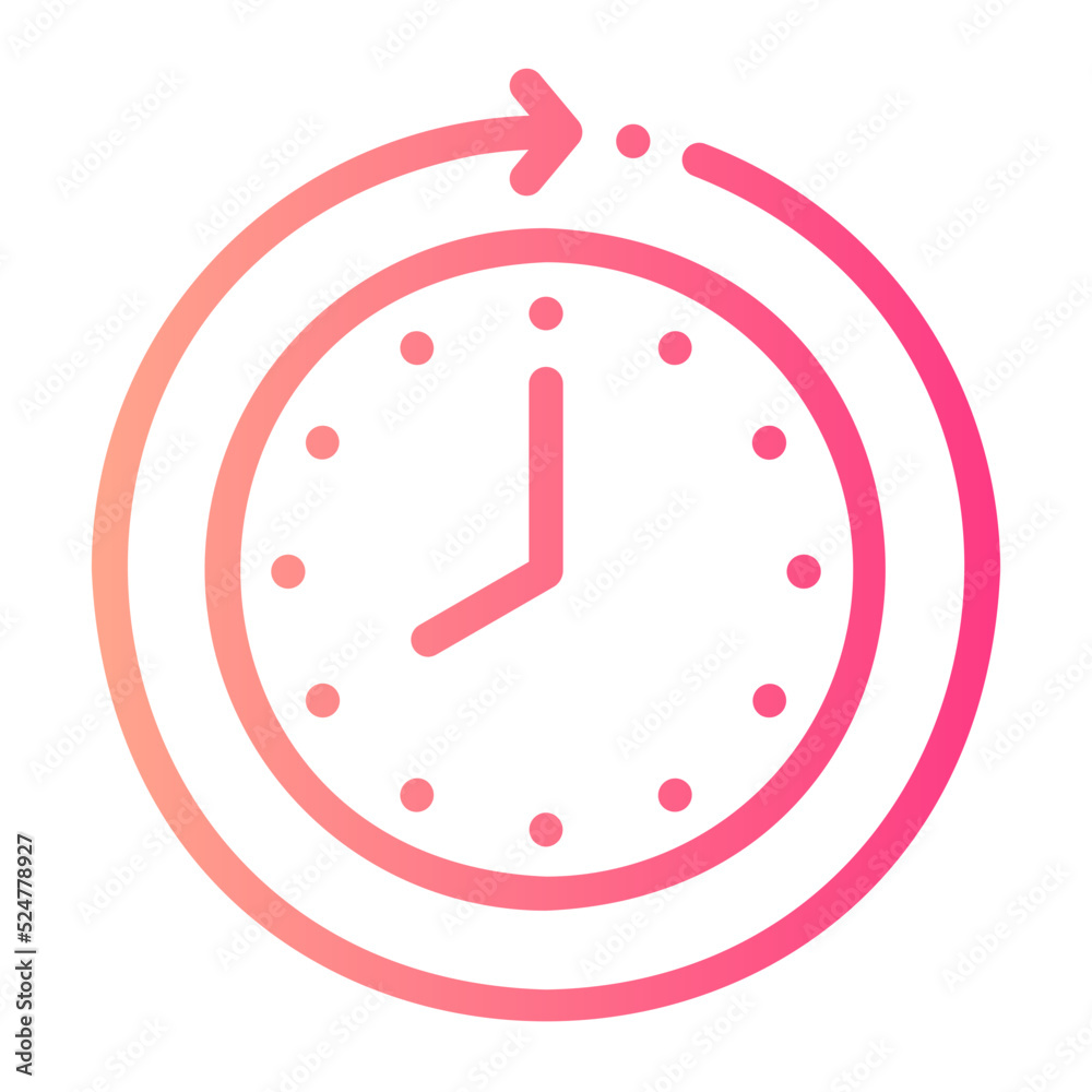 working time gradient icon working time gradient icon