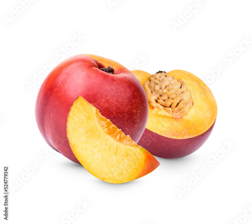 Nectarine isolated on transparent background (.PNG)