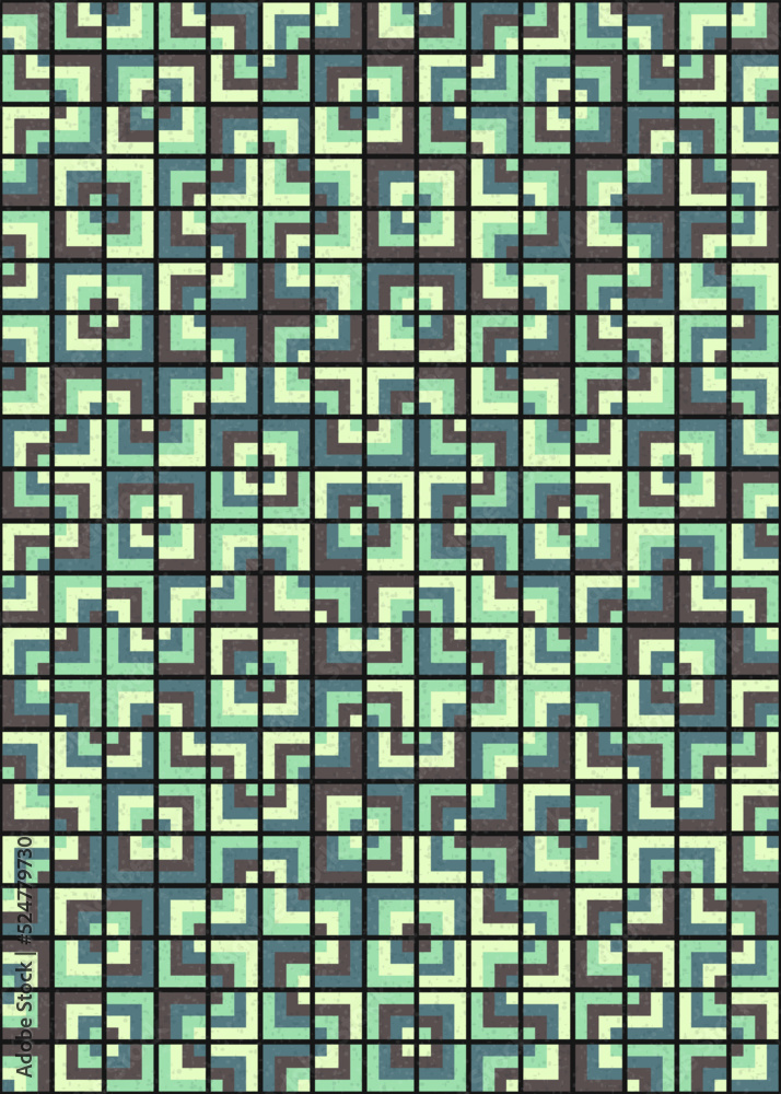 Fototapeta premium Abstract Geometric Pattern generative computational art illustration