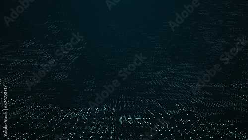 Seamless Loop Abstract Big Data Dot Digital Particle Field Technology Background