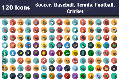 120 Icons Of Soccer, Baseball, Tennis, Football, Cricket