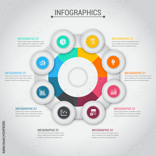 Flat Circular Diagram Infographic Illustration