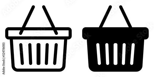 ofvs115 OutlineFilledVectorSign ofvs - shopping basket vector icon . isolated transparent . grocery shopping . black outline and filled version . AI 10 / EPS 10 . g11437