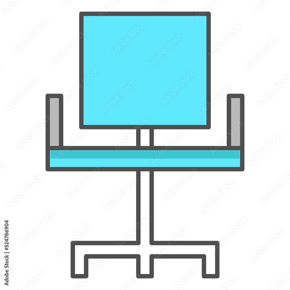 Office Chair Icon Flat Illustration Office Chair Icon Flat Illustration