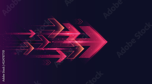 Modern abstract arrows moving at high speed. Dynamic motion. Technology movement pattern for banner or poster design. Vector EPS10..