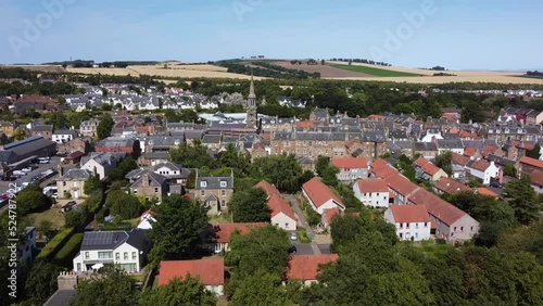 View of the town center of Haddington, East Lothian, Scotland