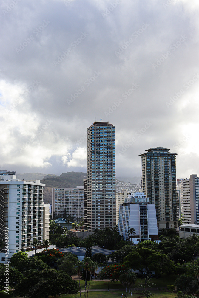 Honolulu city skyline