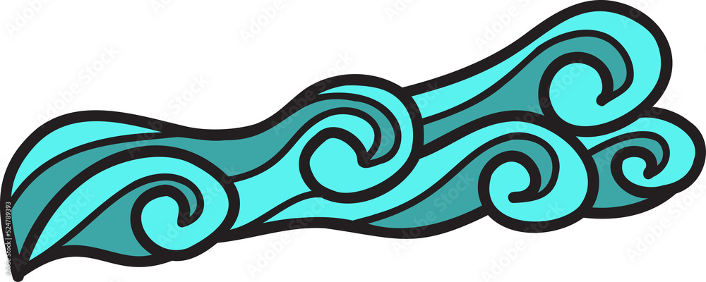 Fototapeta premium Summer illustration on transparent background