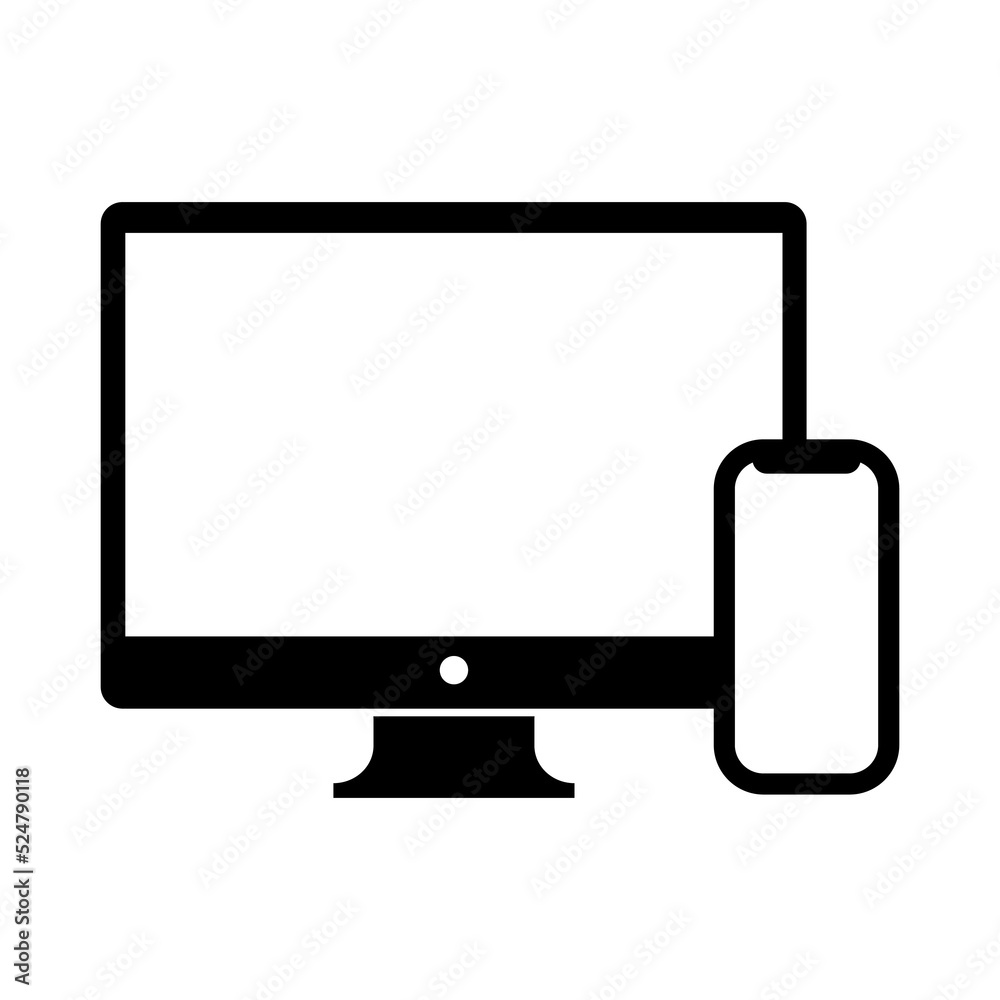Device and gadget illustration collection set. computer and gadget in flat design. Device and gadget illustration collection set. computer and gadget in flat design.