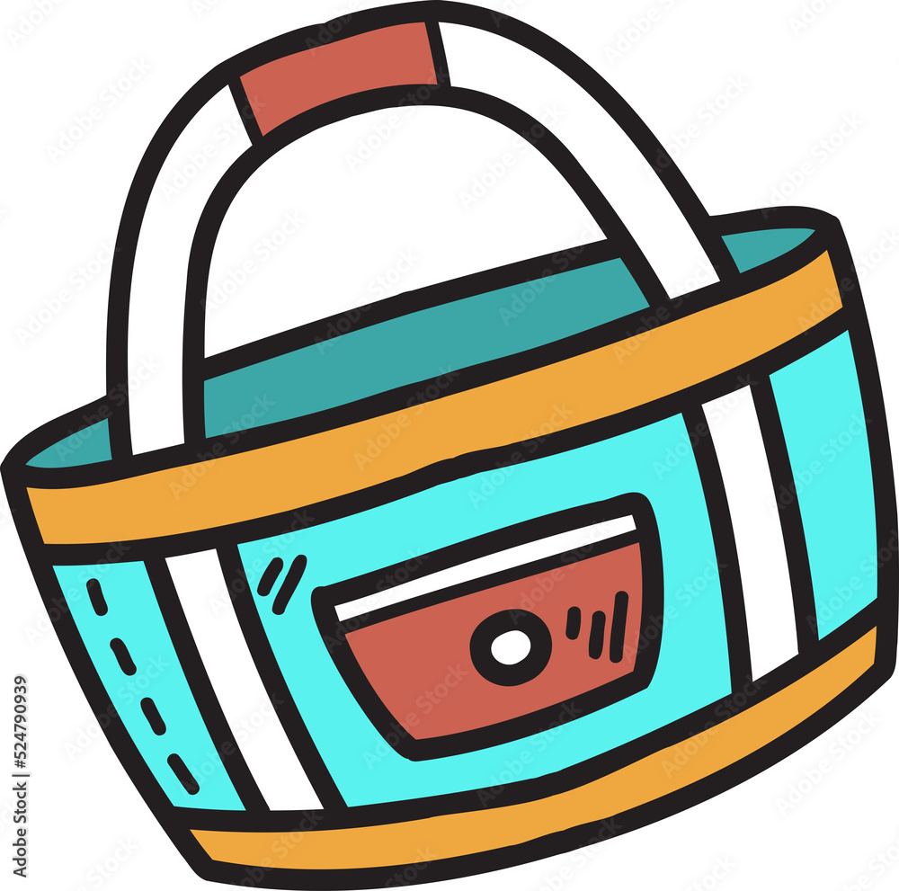 Summer illustration on transparent background