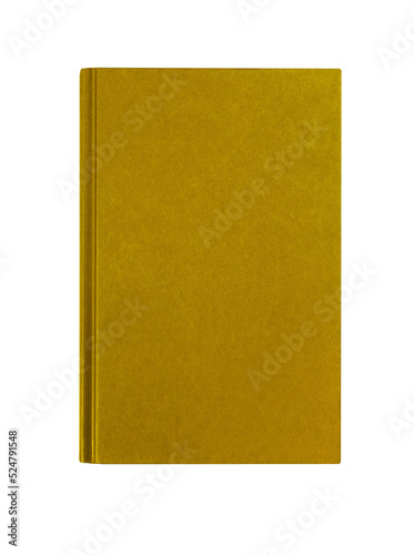 Old book cover isolated standing upright flat vertical transparent background photo PNG file