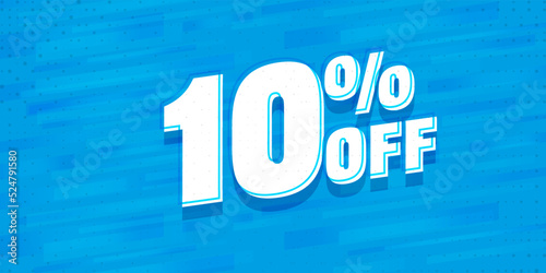 10 percent off sale banner marketing template
