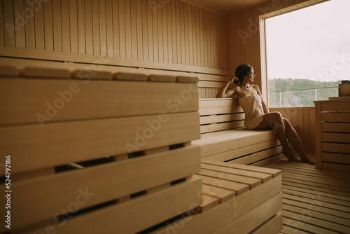 Young woman relaxing in the...