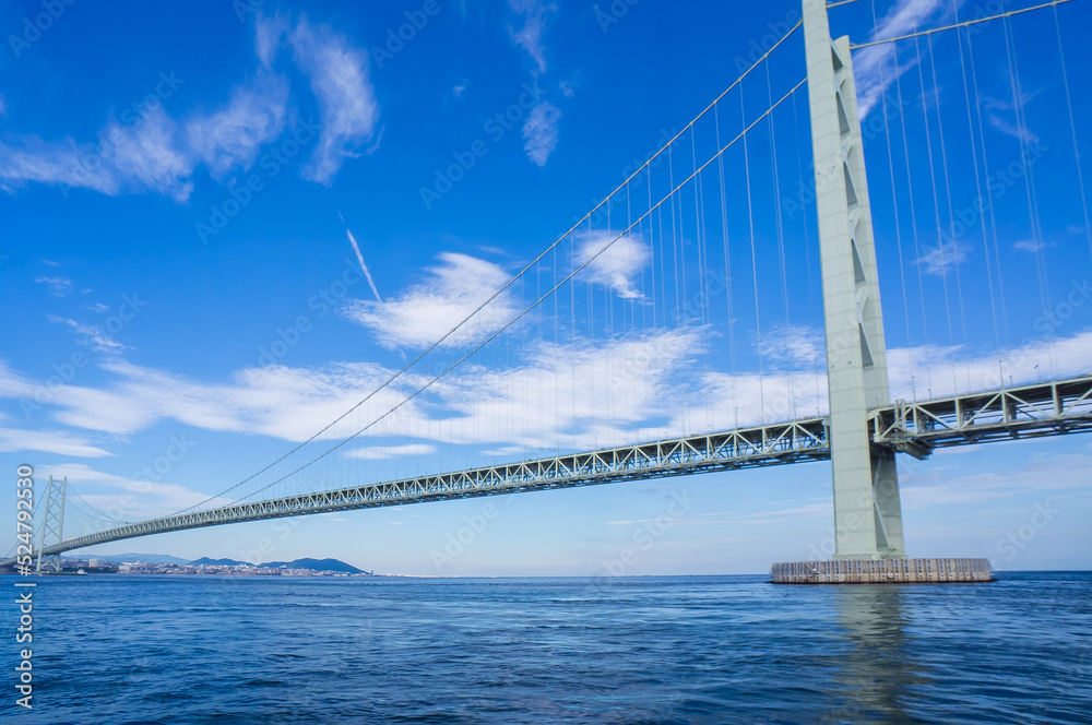 Obraz premium 世界最大級吊り橋 明石海峡大橋