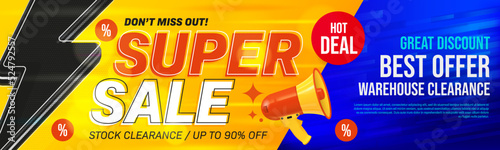 Super sale flyer banner template