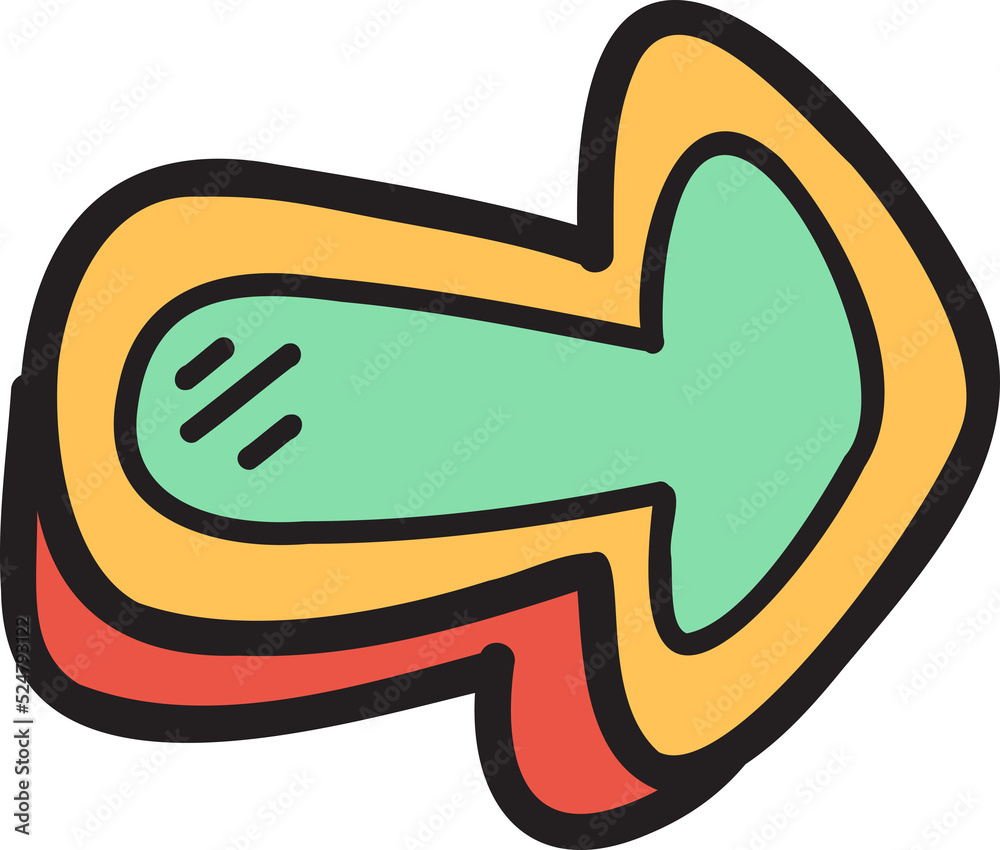 arrow doodle illustration on transparent background arrow doodle illustration on transparent background