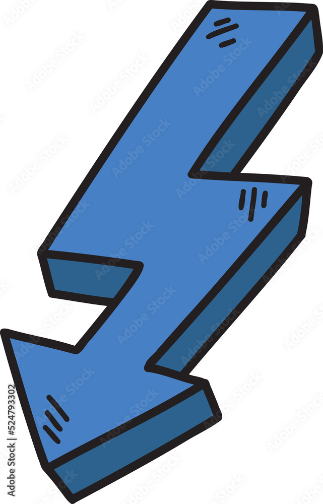 arrow doodle illustration on transparent background arrow doodle illustration on transparent background