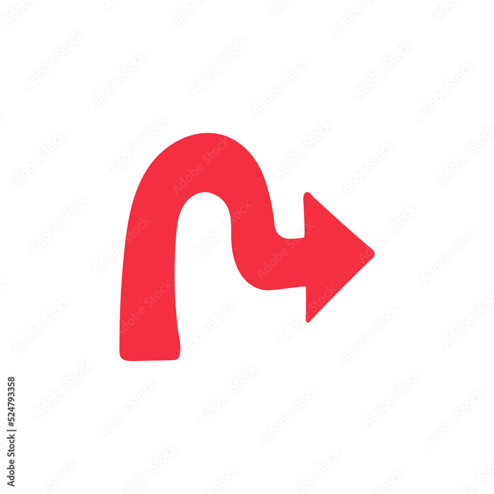hand drawn zigzag arrow icon isolated on a white background hand drawn zigzag arrow icon isolated on a white background