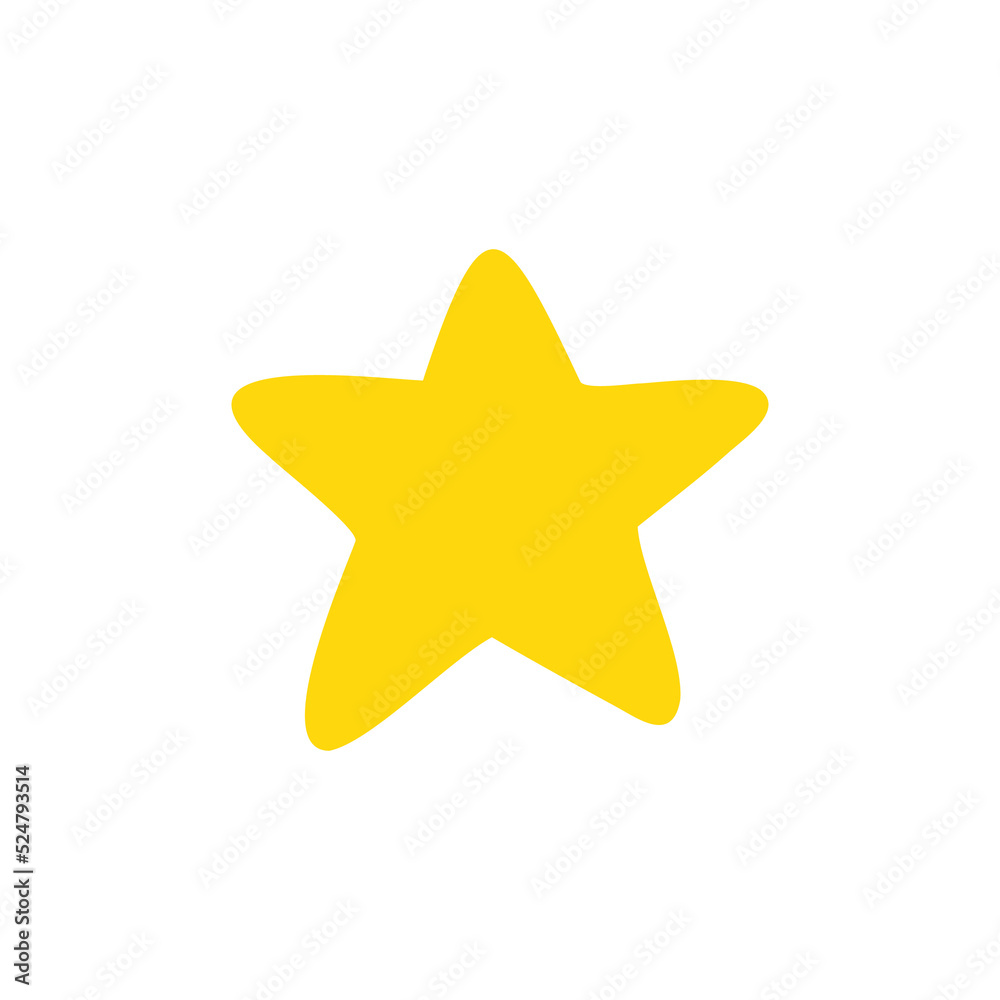 Obraz premium yellow star shape collection night sky decoration