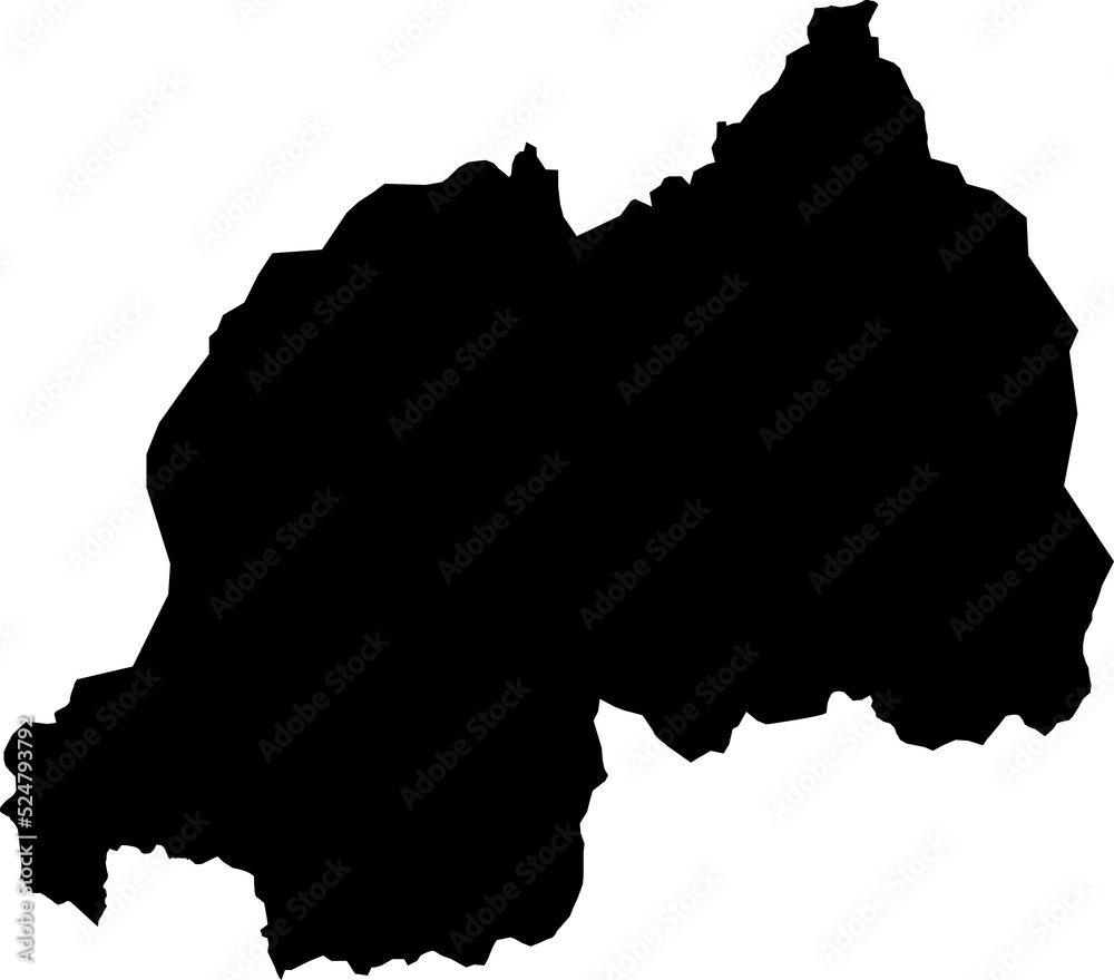Africa Rwanda map vector map.Hand drawn minimalism style. Africa Rwanda map vector map.Hand drawn minimalism style.