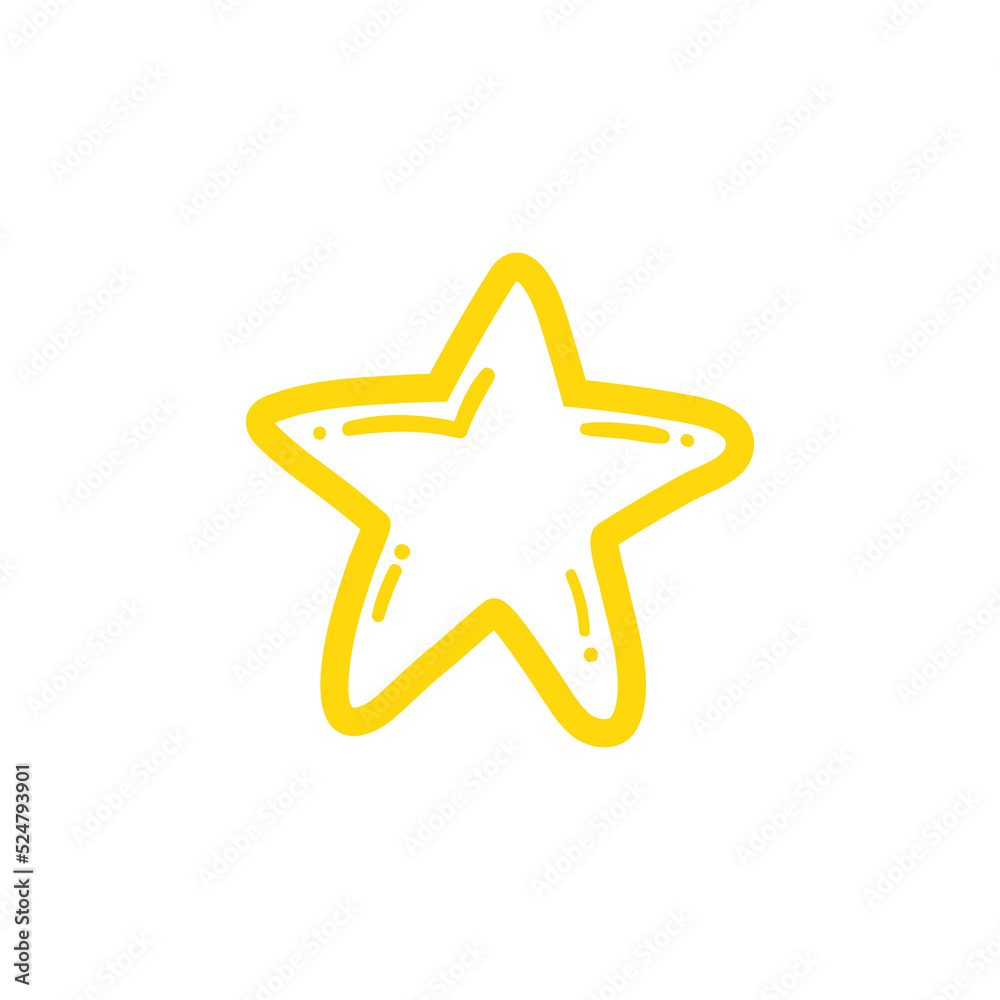 hand drawn star collection simple design hand drawn star collection simple design