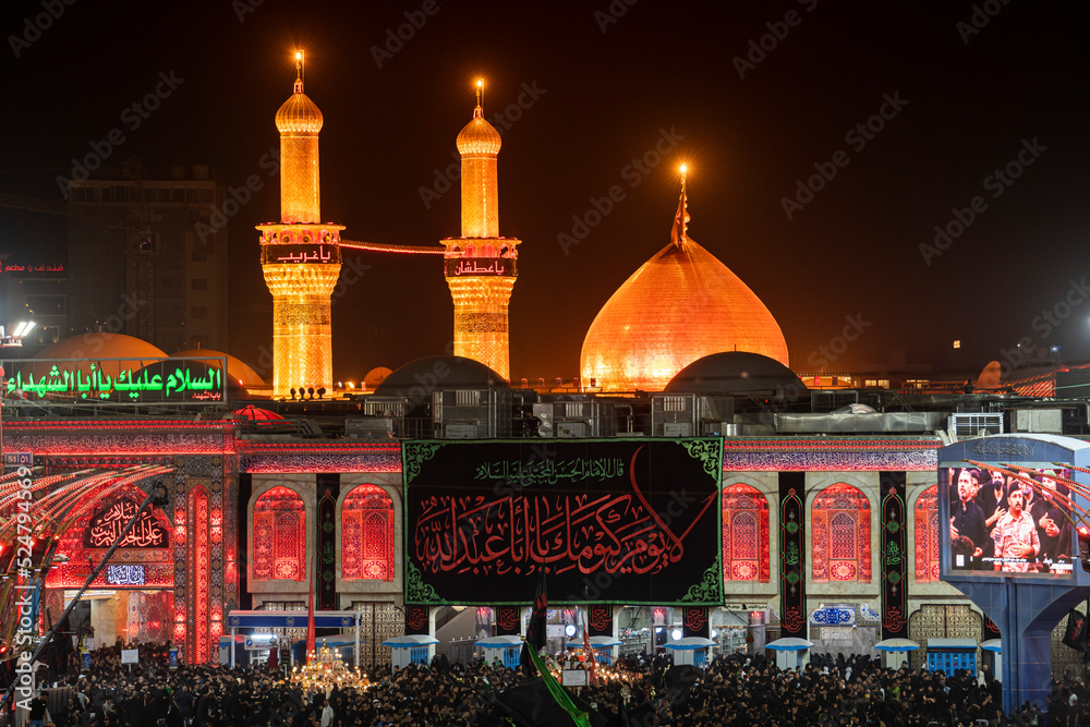 The sacred month of Muharram Ashura in Karbala, Iraq, the shrine of
