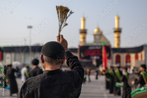 The sacred month of Muharram Ashura in Karbala, Iraq, the shrine of Imam Hussein and Abbas, sons of Imam Ali, peace be upon them