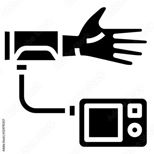 BLOOD PRESSURE GAUGE glyph icon